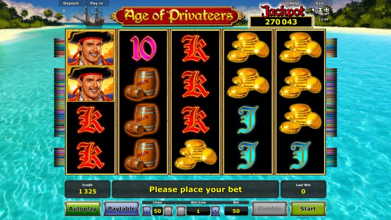 Age of Privateers novomatic slot